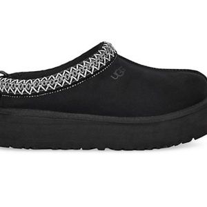 Ugg Tazz Suede Platform Slippers Black size 10- only worn once